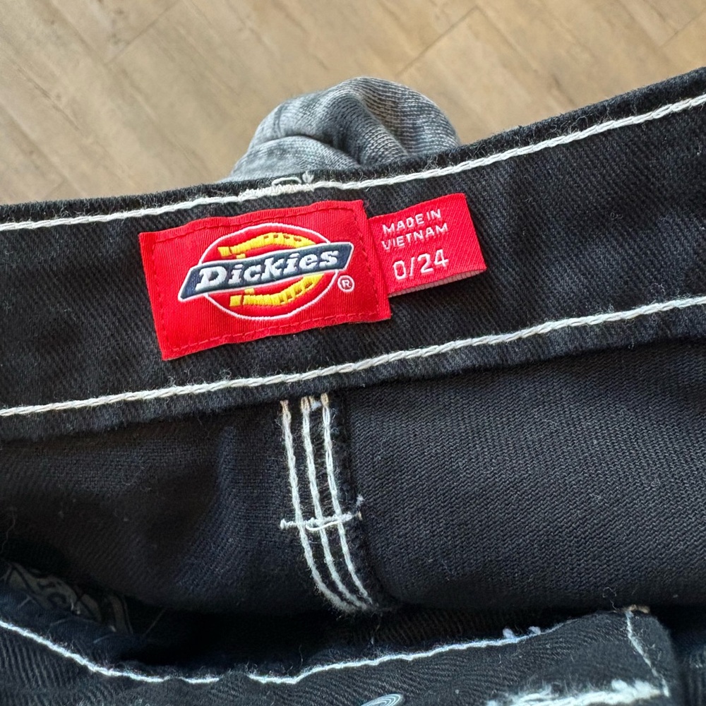 Dickies Y2K baggy carpenter cargo pant NWT size 0/24 contrast stitching - Picture 9 of 12